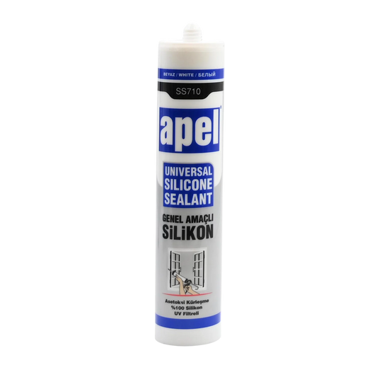 Бял силиконов уплътнител за фуги Apel SS710 - 310ml